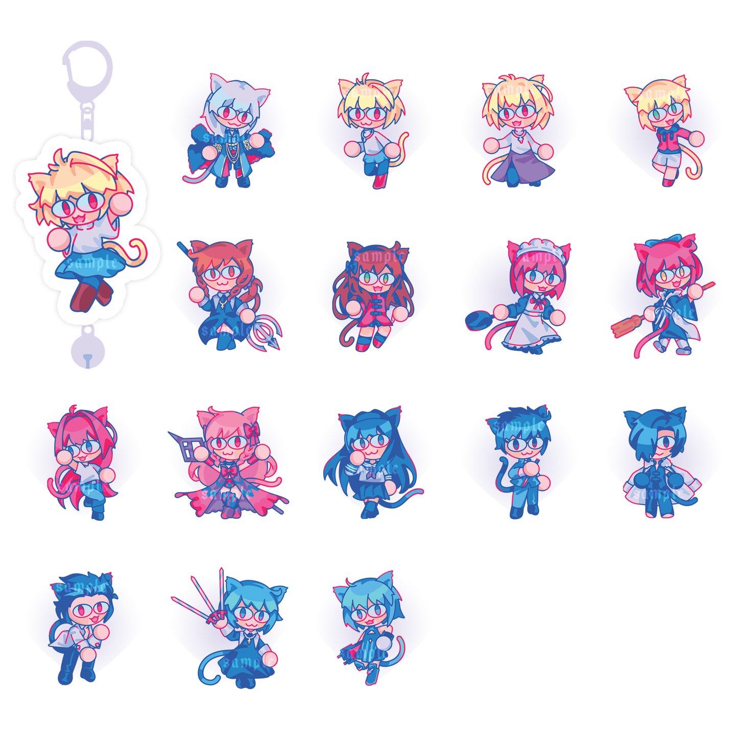 「 Melty Blood 」Neco Charms Vol. 1