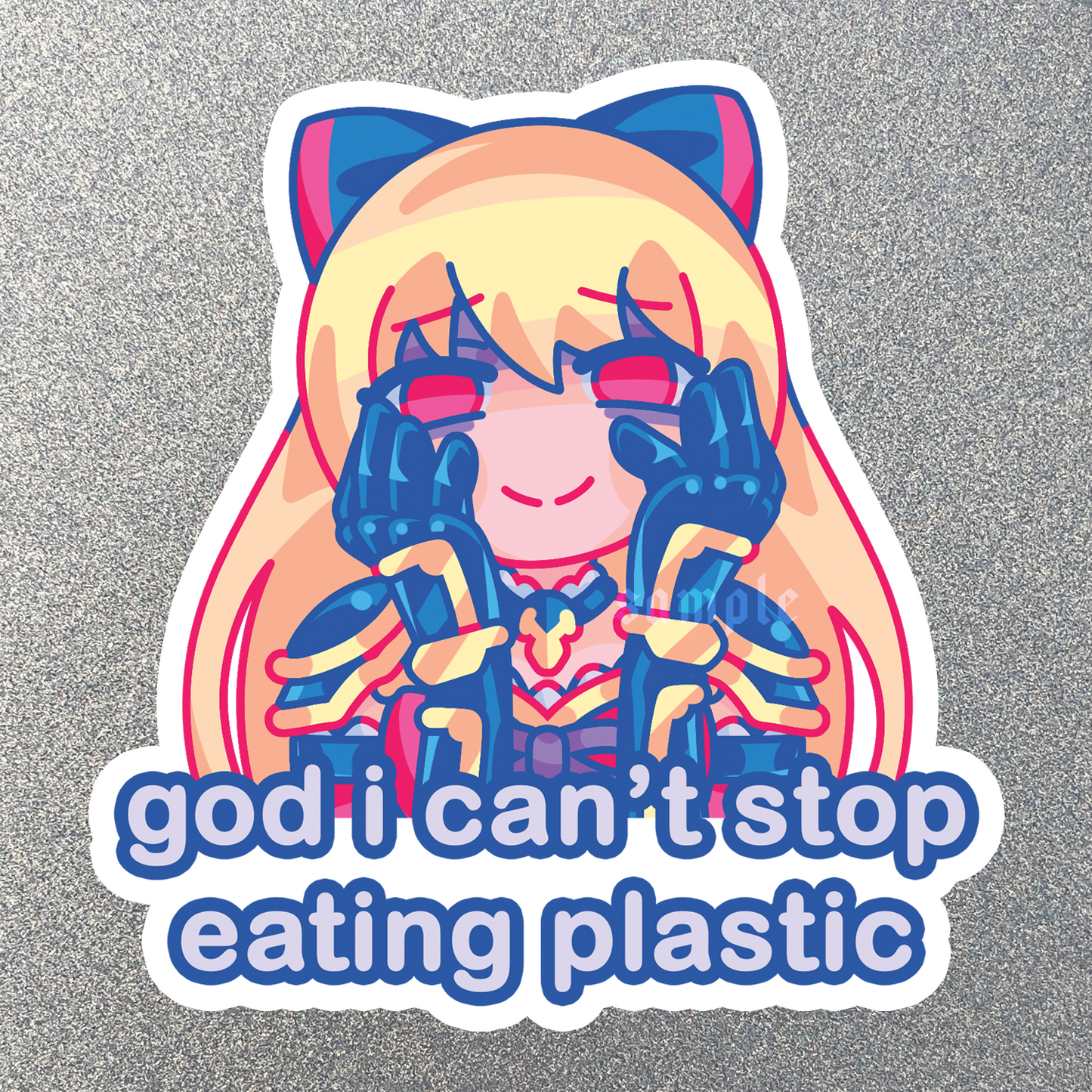 「 Granblue Fantasy 」God I Can't Stop Eating Plastic Vira Sticker