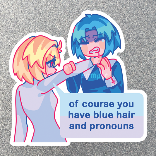 「 Tsukihime 」Blue Hair and Pronouns Arcueid Ciel Sticker