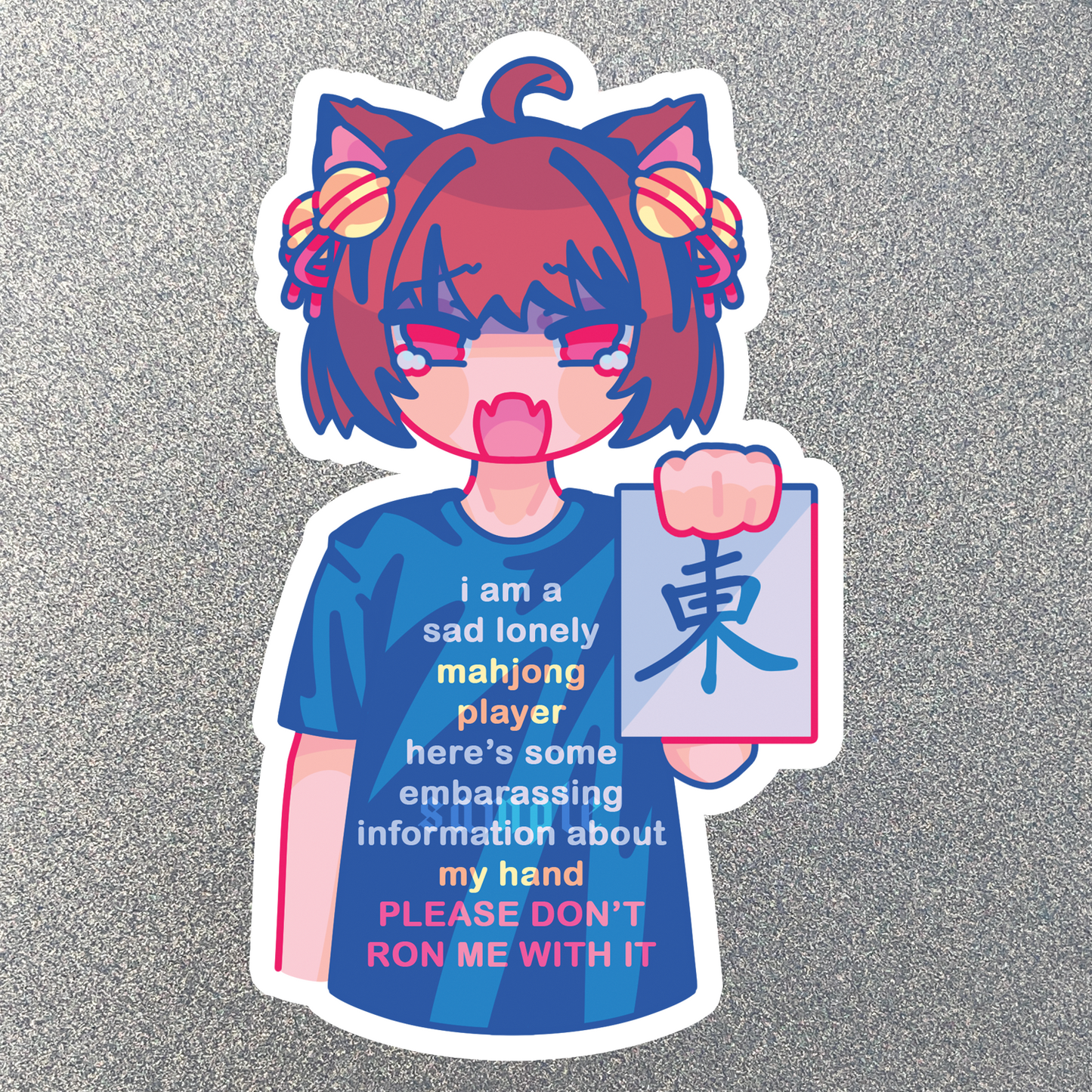 I Am a Sad Lonely Mahjong Player Ichihime Sticker