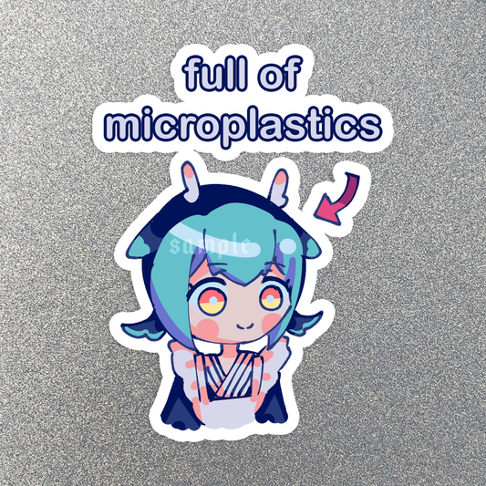 Full of Microplastics Sticker