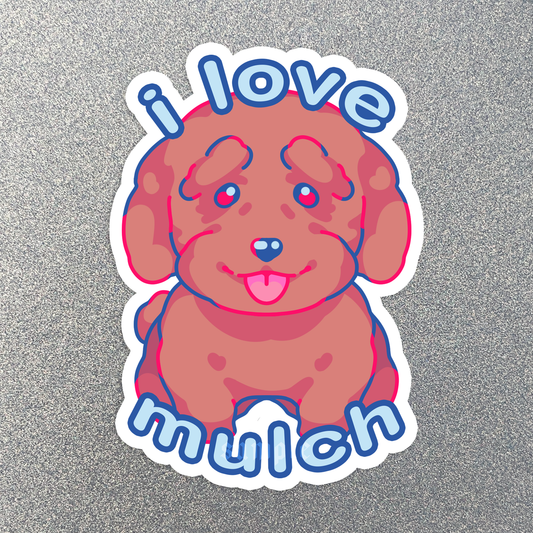 I Love Mulch Sticker